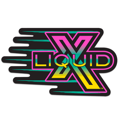 Liquid X Retro Sticker - 4"