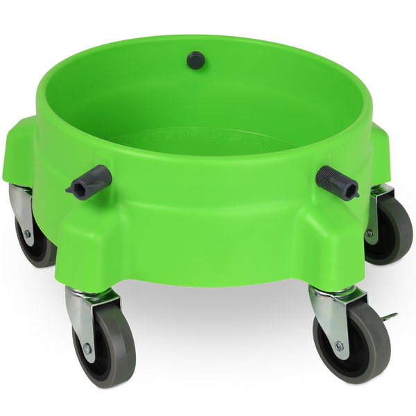 Liquid X Bucket Dolly Lime Green - 3 Casters - LiquidX Car Care