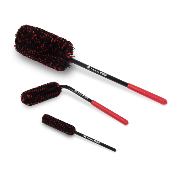 Liquid X Original Wheel Woolies Brushes 3 Piece Kit - Black