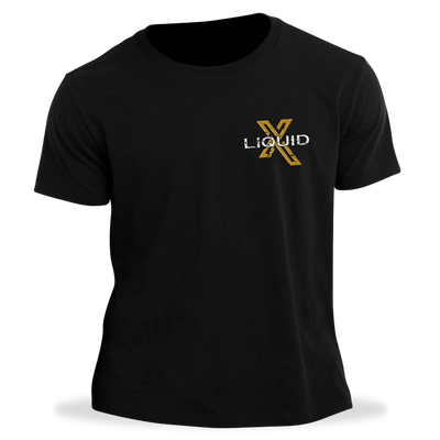 Liquid X Rustic Label Men's T-Shirt - Black