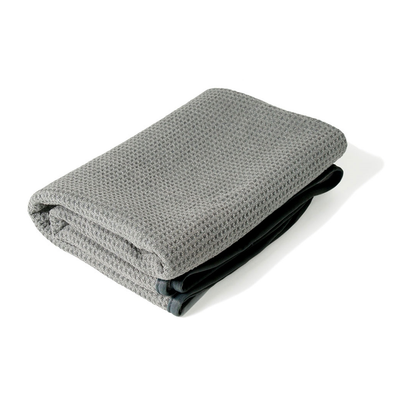 Liquid X Gray Matter Waffle Weave Drying Towel with Silk Edges - 25" x 36"