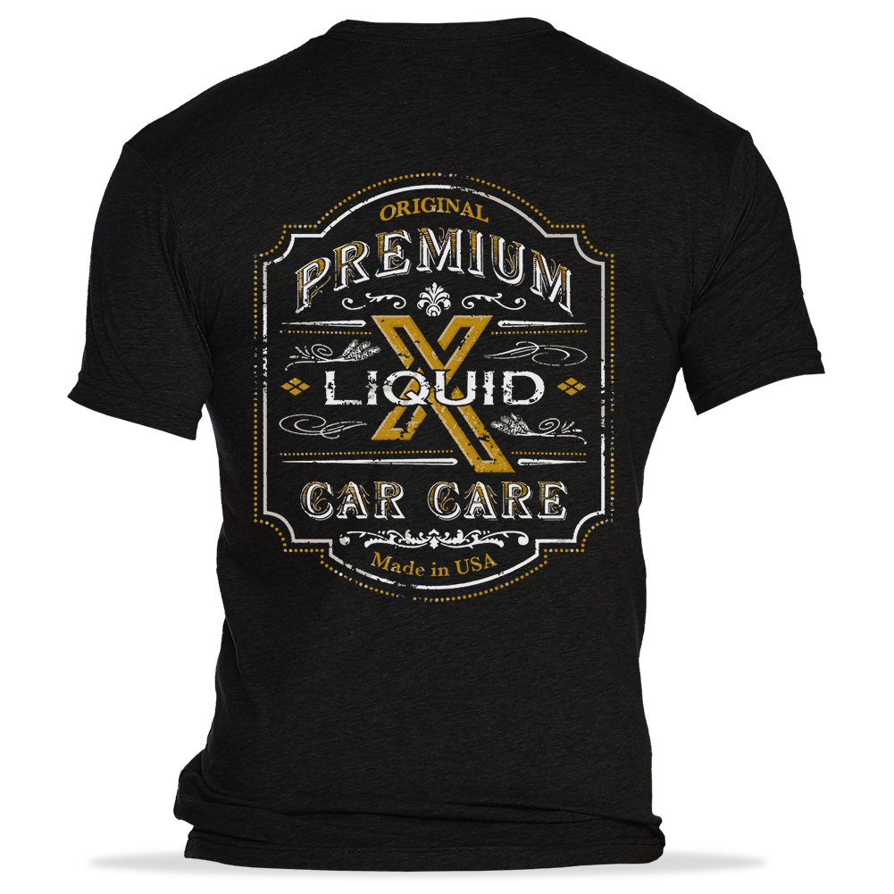 Liquid X Rustic Label Men's T-Shirt - Black - LiquidX Car Care