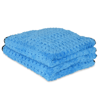 Liquid X Blue Xtreme Interior Plush Waffle Weave Towel - 16" x 16"